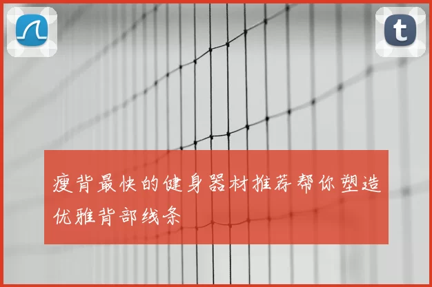 瘦背最快的健身器材推荐帮你塑造优雅背部线条