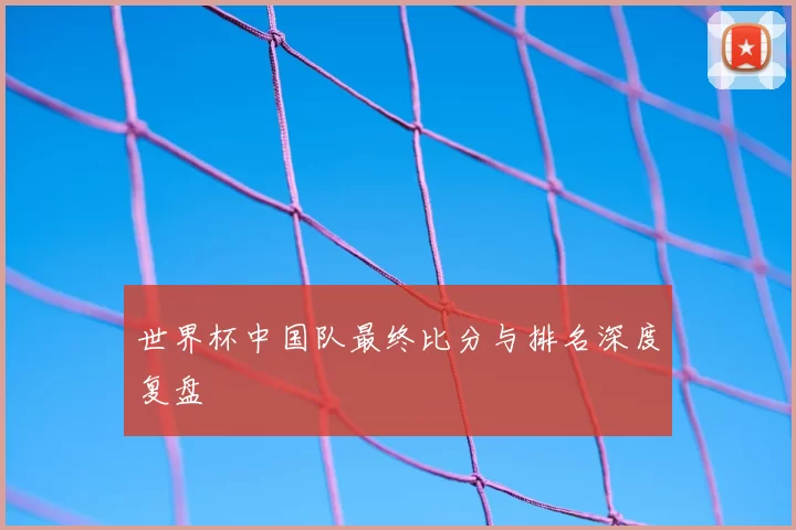 世界杯中国队最终比分与排名深度复盘